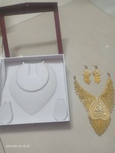 1gm Gold Necklace &amp; Earrings Set
