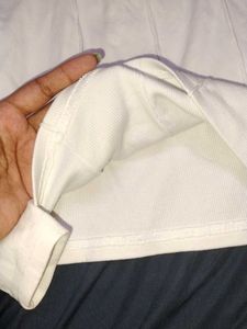 WhiteLong Sleeve Crop Top