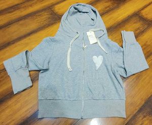 Cozy Grey Heart Hoodie
