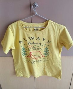 Explore Yellow Graphic Tee For Women