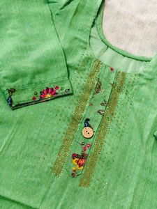 Green kurta set