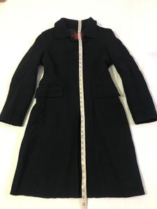 Black Woolen Long Coat Bust 34-36