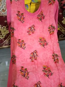 Straight Gajri Colour Kurti