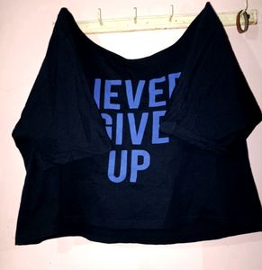 Navy Blue Loose Crop Top💙🪄