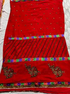 Elegant Green Ombre Saree2
