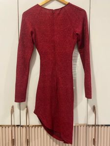 Women Bodycon Shimmer Red Dress