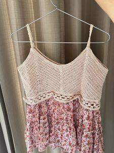 Floral Pink High-Low Top