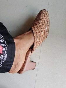 Sparkly Rose Gold Mules - Size 5.5