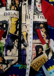 Colorful Graphic Print Jacket