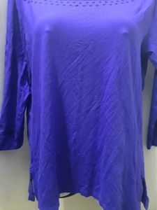 Blue Tunic Top with Embroidered Details