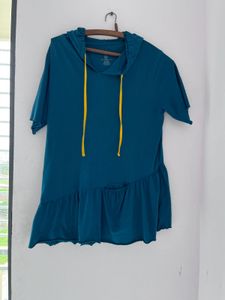 Blue Hoodie Dress