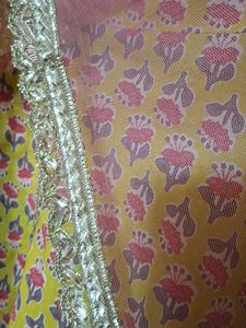Girls Lime Green &amp; Pink Floral Sharara Se