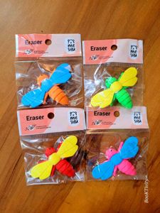 Set Of 4 Dragonfly 3D Eraser
