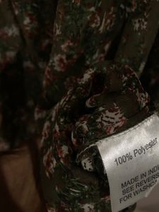 Allen Solly Sheer Green With Small Floral Print To