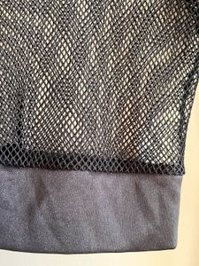 Black Mesh Long Sleeve Top