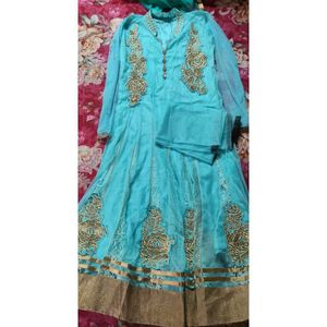 Wedding Wear Net Anarkali With Dupatta New Set