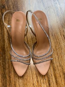 Zara Heels with Rhinestones