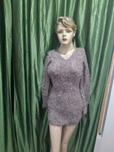 Fluffy Knit Mini Dress