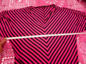 Pink And Black Stripped Top