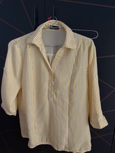 Striped Yellow & White Blouse