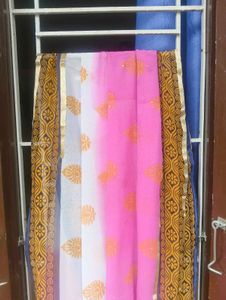 Pink &amp; Gold Indian Sari