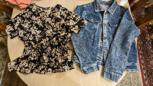 KOREAN TOP+Denim Jacket