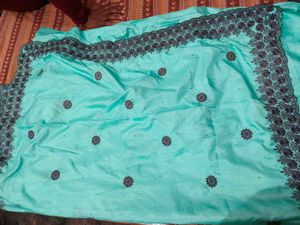 Embroidered Saree with ready blouse