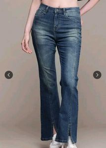 Roadster Women&#39;s Bootcut Jeans with Front Slits