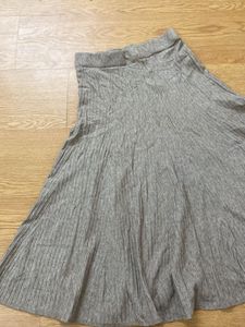 Beige MIDI Woollen Skirt