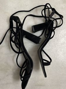 Black Block Heels Sandals