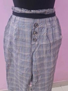 Checkered High Waist Pants