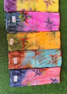 Floral Chiffon Sarees - Set of 5