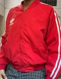Adidas Red Bomber Jacket