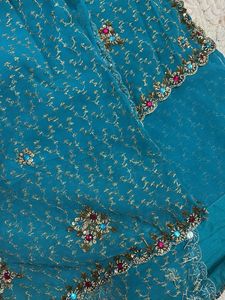 Elegant Teal Ethnic Saree