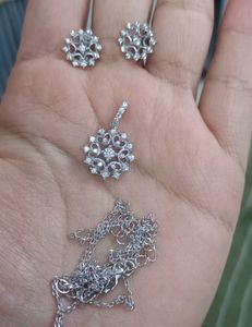 Voylla Sterling Silver Necklace Set