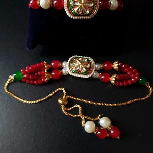 Kundan Rakhi Set