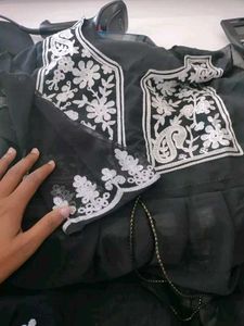 Black Embroidered Paisley Dress