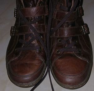 Brown Leather Ankle Boots - New- UK 9/ Size 43