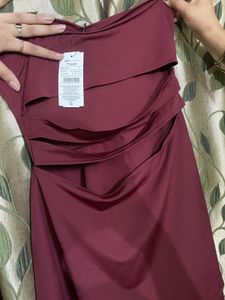 Shein Bold Strapless Front Cut-Out Dress