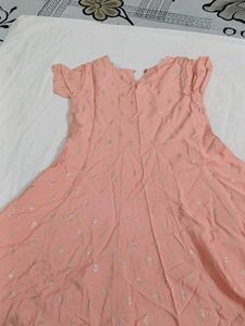 Peach Embroidered Kurta Set