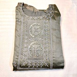 Embroidery Work Designer Kurta Pant And Dupatta