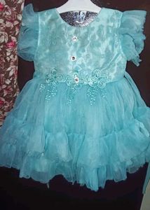 Blue Tulle Party Dress
