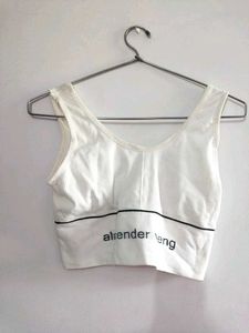 White Sports Bra