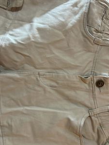 Boys Beige Cargo Pants