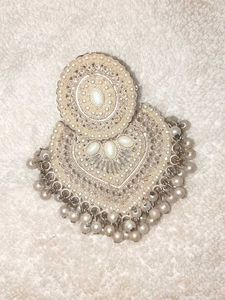 Pearl Beaded Statement Earrings