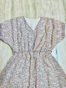 Floral Print V-Neck Dress