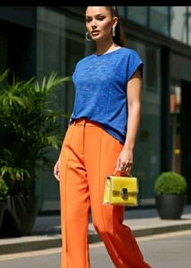 Sale🔥Stylish Blue Relaxed Fit Tee