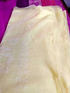 Embroidered Yellow Fabric