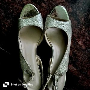 Just once used Sparkling Gold Party Heels
