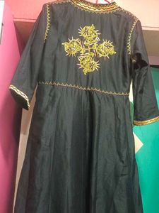 Rain N Rainbow Black Embroidery Kurta Set